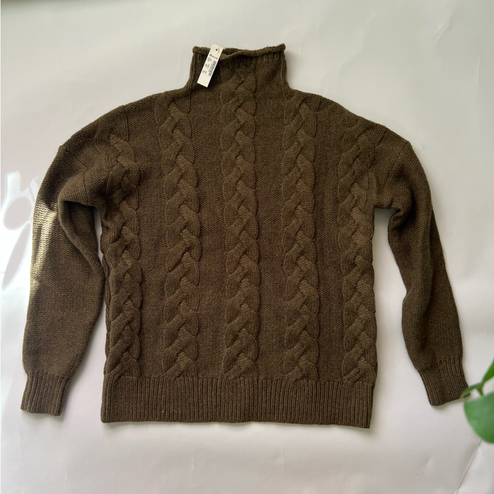 NWT - Madewell Grenville Cableknit Mockneck Sweater
